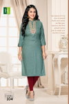 Crayons H Dot By Hirwa Straight With Embroidery Kurtis Wholesale Clothing Suppliers In India